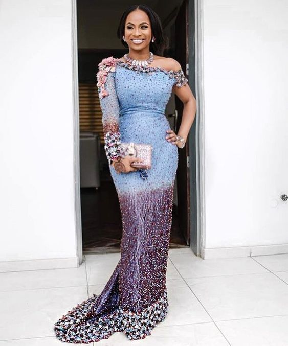 2019 Absolutely Beautiful Asoebi Long Gown Styles