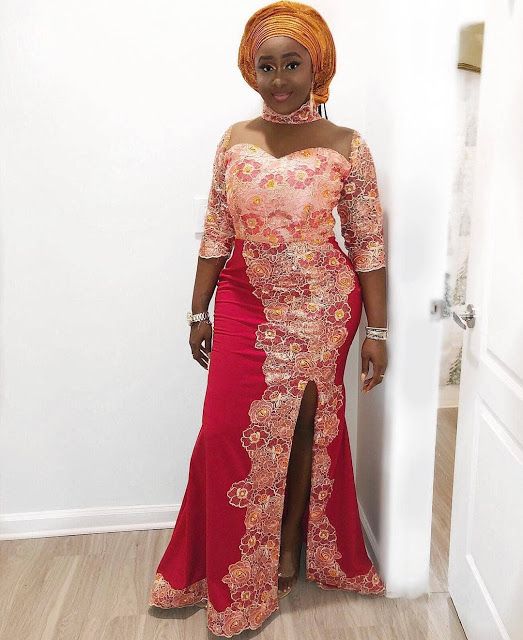 2019 Absolutely Beautiful Asoebi Long Gown Styles