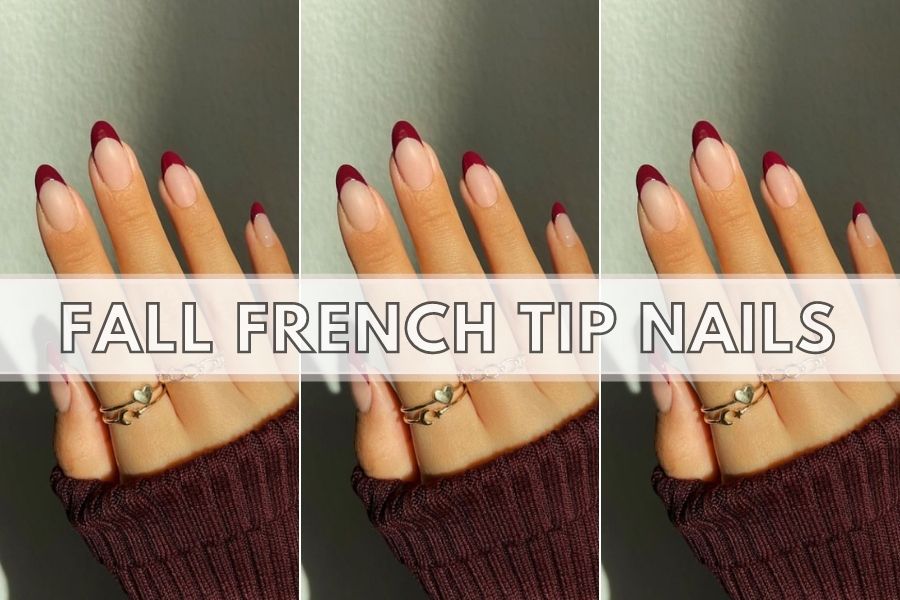 Fall French Tip Nails