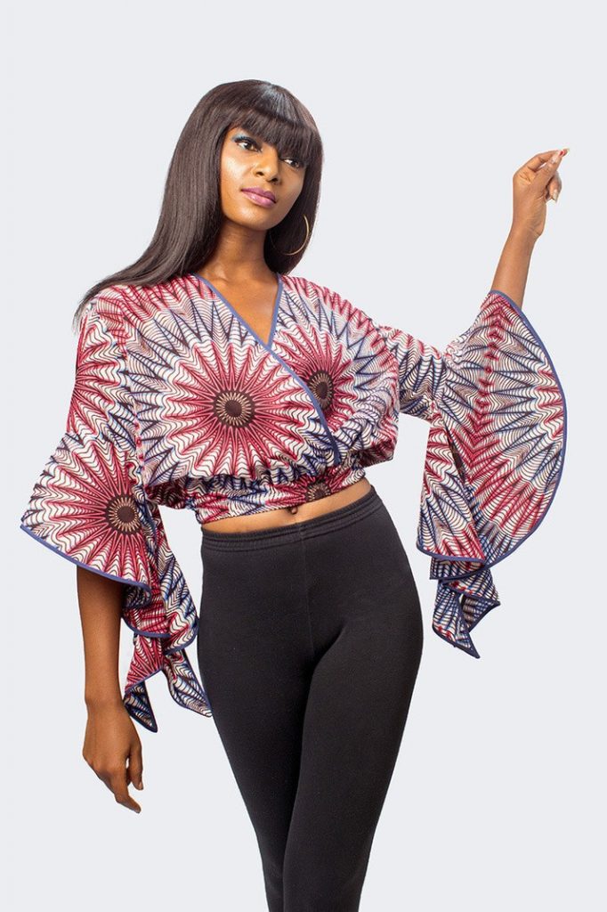 ankara wrap top styles