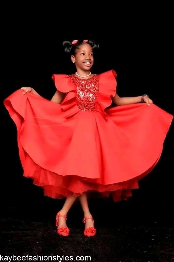 Latest Christmas Gown Styles for Little Girls in Nigeria